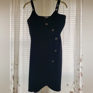 2/$10 Black Button Dress